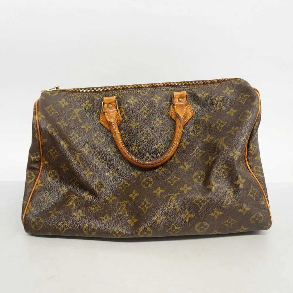 Louis Vuitton Brown Monogram Canvas Speedy 35 Top-Handle Bag - Picture 16 of 17